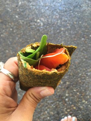 A tasteful Siesta snacker. All three pieces were so filling!! at You Cafe in Siesta Key