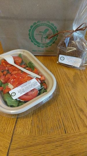 The zoom burger and PB cookies at You Cafe in Siesta Key