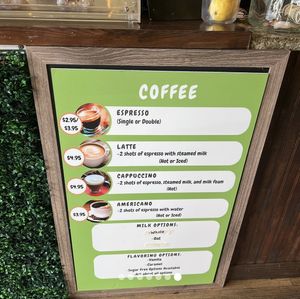 Oat and whole milk for coffee  at You Cafe in Siesta Key