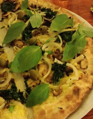 Pizza blanca - self assembled at Pizzeria Manna in Prague