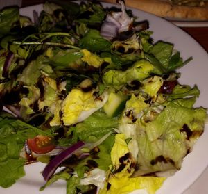 a hearty salad to go along the carbs! at Pizzeria Manna in Prague