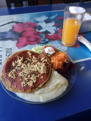 Milanesa vegana at CPT Vegetariano Su Salud in Santa Cruz