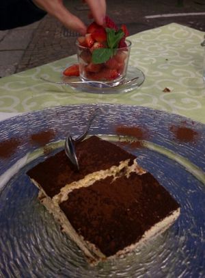 tiramisu at Coox in Turin