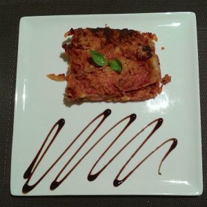 Vegan lasagne at Coox in Turin