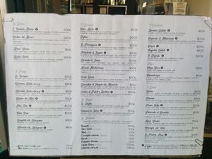 Coox menu at Coox in Turin