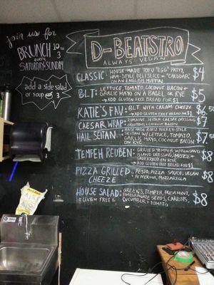 Sandwich menu at D-Beatstro. at D-Beatstro in Toronto