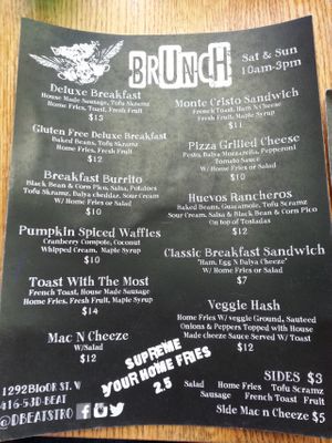 Brunch menu (Sat and Sun 10am-3pm). at D-Beatstro in Toronto