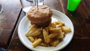 Back to Basics Burger at D-Beatstro in Toronto