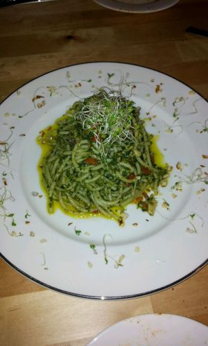 pesto linguine  at Brownice Italian Bistro in East Singapore