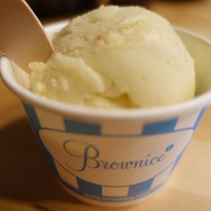 Mao Shan Wang durian ice cream at Brownice Italian Bistro in East Singapore