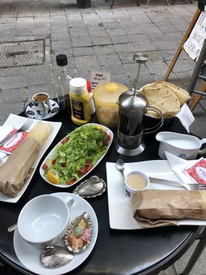 Salad at Falafel Zone in Istanbul