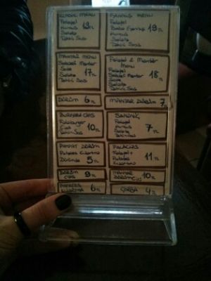 menu at Falafel Zone in Istanbul