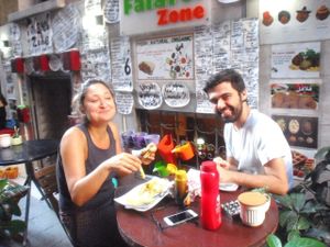 FALAFELZONE 
Best home cooked delicacies falafel in falafelzone...open kitchen, the menu includes vegetarian, vegan, and raw options. Gluten-free bread ,vegan burger buns that is served at Falafelzone.Flavored with spices and herbs and usually served in pita or a wrap or dishes, the best are crispy on the outside and served so hot that steam rises from the soft center as you take your first bite.The ingredients are fresh and the falafels are flavored and cooked to crispy perfection.All spices are coming from Egypt ...

Falafel zone stands in the heart of Beyoğlu, just a stone's throw from istiklal street. The restaurant has quickly become a favorite among vegetarians and vegans, foreigners and locals alike. If you are looking for an on-the-go lunch and want something different from the fresh food and tasty dishes about falafel and vegetable rolls, Falafel zone is a perfect solution.As soon as you enter the Istiklal Street, you will start enjoying a little walk down,There are also tables outside the restaurant on a traffic barred street which is full of other cafes and restaurants.Whenever you are hungry or rewctant to cook at home, it is almosy possible to find the comfort of your home in Falafelzone.

TEL: 0212 251 13 23
http://falafelzone.blogspot.com
e-mail:falafelzoneistanbul@gmail.com
adres:FALAFELZONE
istiklal caddesi öğüt sok no:4 Taksim-istanbul at Falafel Zone in Istanbul