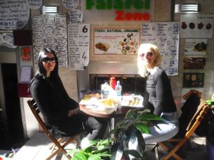 FALAFELZONE 
Best home cooked delicacies falafel in falafelzone...open kitchen, the menu includes vegetarian, vegan, and raw options. Gluten-free bread ,vegan burger buns that is served at Falafelzone.Flavored with spices and herbs and usually served in pita or a wrap or dishes, the best are crispy on the outside and served so hot that steam rises from the soft center as you take your first bite.The ingredients are fresh and the falafels are flavored and cooked to crispy perfection.All spices are coming from Egypt ...

Falafel zone stands in the heart of Beyoğlu, just a stone's throw from istiklal street. The restaurant has quickly become a favorite among vegetarians and vegans, foreigners and locals alike. If you are looking for an on-the-go lunch and want something different from the fresh food and tasty dishes about falafel and vegetable rolls, Falafel zone is a perfect solution.As soon as you enter the Istiklal Street, you will start enjoying a little walk down,There are also tables outside the restaurant on a traffic barred street which is full of other cafes and restaurants.Whenever you are hungry or rewctant to cook at home, it is almosy possible to find the comfort of your home in Falafelzone.

TEL: 0212 251 13 23
http://falafelzone.blogspot.com
e-mail:falafelzoneistanbul@gmail.com
adres:FALAFELZONE
istiklal caddesi öğüt sok no:4 Taksim-istanbul at Falafel Zone in Istanbul