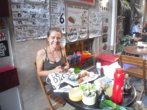 FALAFELZONE
 Best home cooked delicacies falafel in falafelzone...open kitchen, the menu includes vegetarian, vegan, and raw options. Gluten-free bread ,vegan burger buns that is served at Falafelzone.Flavored with spices and herbs and usually served in pita or a wrap or dishes, the best are crispy on the outside and served so hot that steam rises from the soft center as you take your first bite.The ingredients are fresh and the falafels are flavored and cooked to crispy perfection.All spices are coming from Egypt ...
TEL: 0212 251 13 23
http://falafelzone.blogspot.com
e-mail:falafelzoneistanbul@gmail.com
adres:FALAFELZONE
istiklal caddesi öğüt sok no:4 Taksim-istanbul at Falafel Zone in Istanbul