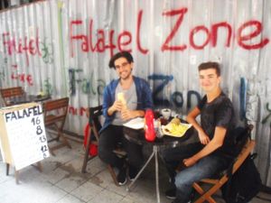 FALAFELZONE
 Best home cooked delicacies falafel in falafelzone...open kitchen, the menu includes vegetarian, vegan, and raw options. Gluten-free bread ,vegan burger buns that is served at Falafelzone.Flavored with spices and herbs and usually served in pita or a wrap or dishes, the best are crispy on the outside and served so hot that steam rises from the soft center as you take your first bite.The ingredients are fresh and the falafels are flavored and cooked to crispy perfection.All spices are coming from Egypt ...
TEL: 0212 251 13 23
http://falafelzone.blogspot.com
e-mail:falafelzoneistanbul@gmail.com
adres:FALAFELZONE
istiklal caddesi öğüt sok no:4 Taksim-istanbul at Falafel Zone in Istanbul