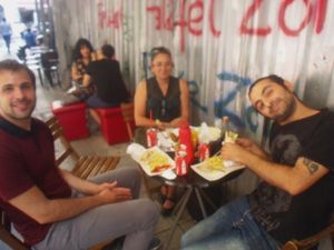 FALAFELZONE
 Best home cooked delicacies falafel in falafelzone...open kitchen, the menu includes vegetarian, vegan, and raw options. Gluten-free bread ,vegan burger buns that is served at Falafelzone.Flavored with spices and herbs and usually served in pita or a wrap or dishes, the best are crispy on the outside and served so hot that steam rises from the soft center as you take your first bite.The ingredients are fresh and the falafels are flavored and cooked to crispy perfection.All spices are coming from Egypt ...
TEL: 0212 251 13 23
http://falafelzone.blogspot.com
e-mail:falafelzoneistanbul@gmail.com
adres:FALAFELZONE
istiklal caddesi öğüt sok no:4 Taksim-istanbul at Falafel Zone in Istanbul