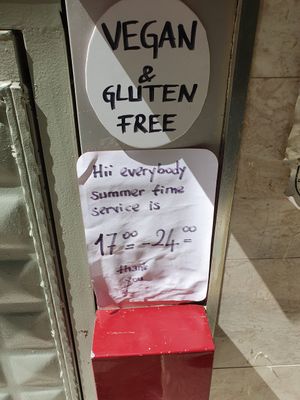 Summer opening hours at Falafel Zone in Istanbul