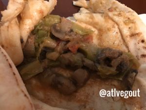 mushroom wrap at Falafel Zone in Istanbul