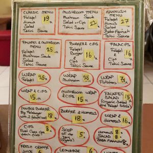 Menu December 2018 at Falafel Zone in Istanbul