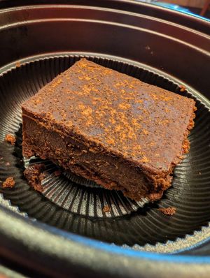 Vegan Chocolate cheesecake dessert at La Salita in Albuquerque