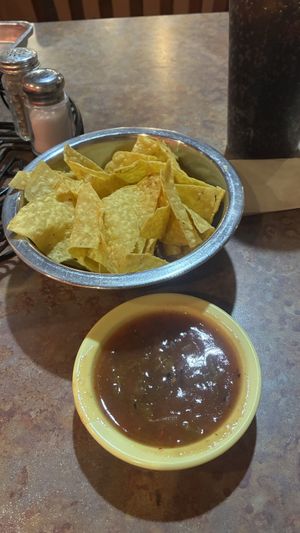 Complimentary chips and salsa  at La Salita in Albuquerque