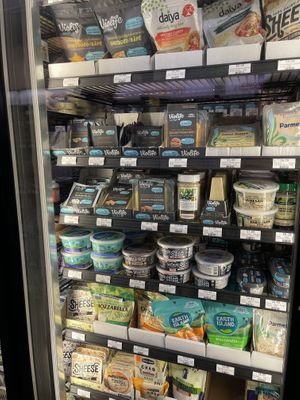 cheese options   at Vegan Supply in Vancouver