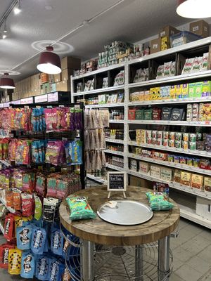 Some of their shelves   at Vegan Supply in Vancouver