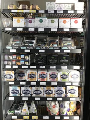 Cheeze fridge at Vegan Supply in Vancouver