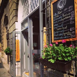 The entrance on Istvan utca, District VII, Budapest. at The Goat Herder in Budapest