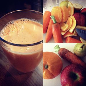 Fresh juices made to order! at The Goat Herder in Budapest