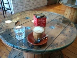 Latte at The Goat Herder in Budapest
