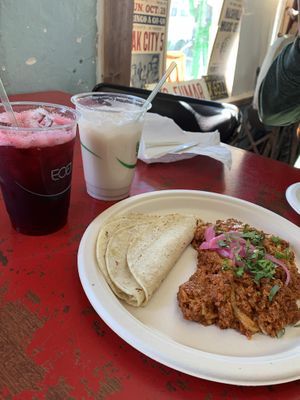 Vegan chorizo with vegan cheese  at Gringo A Go Go in Raleigh