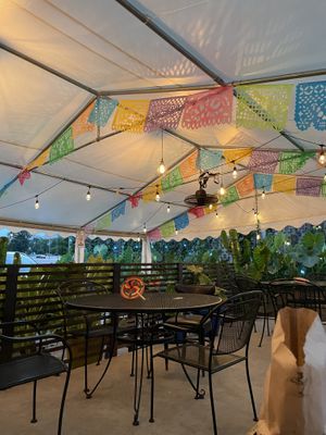 Outdoor seating  at Gringo A Go Go in Raleigh