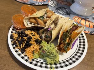 Vegan Taco Takeout Plate  at Gringo A Go Go in Raleigh