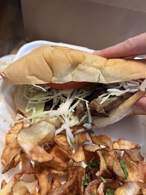 Vegan Torta with Asada “Steak"  at Gringo A Go Go in Raleigh