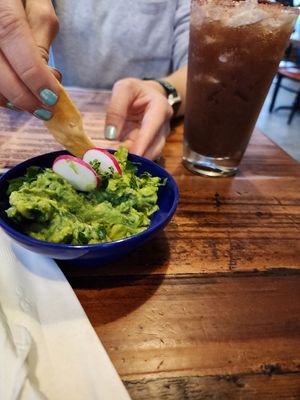 Chips and gauc at Gringo A Go Go in Raleigh