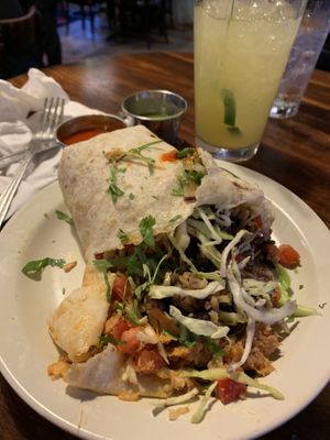 Vegan carnitas burrito. You won’t regret it. at Gringo A Go Go in Raleigh