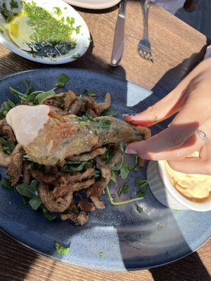 Zucchini flowers at Civico 1845 in San Diego