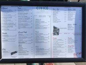 Cívico 1845 Vegan Menu 8/8/2021 at Civico 1845 in San Diego