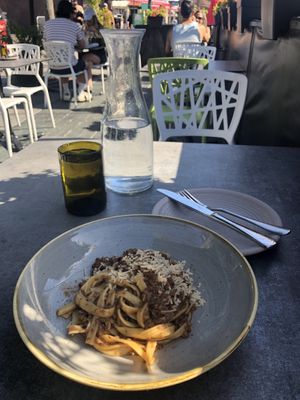 Fistful of salty sauce that tasted like soy sauce.  at Civico 1845 in San Diego