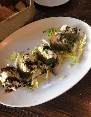 Caprese salad with heirloom tomatoes and rice-milk mozzarella at Civico 1845 in San Diego