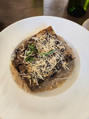 Mushroom lasagna at Civico 1845 in San Diego