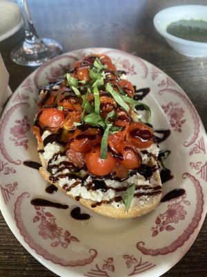 vegan bruschetta toast   at Civico 1845 in San Diego