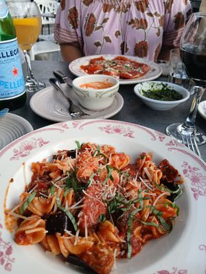 Vegan Fusilli Del Sud and Ravioli Di Carne at Civico 1845 in San Diego