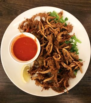 Mushroom “calamari”  at Civico 1845 in San Diego