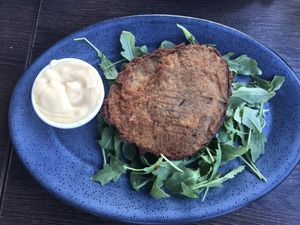 fried mushroom eggplant  at Civico 1845 in San Diego