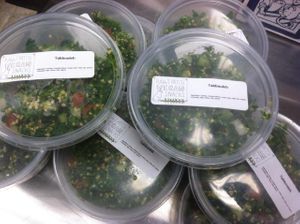 Salads ready to go at Rabbit Patch Vegan Snacks - Food Stall in Battle Creek