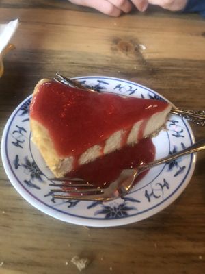 Strawberry like cheesecake  at The Burrowing Owl in Colorado Springs