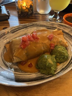 Tuesday special- air fried chimichanga  at The Burrowing Owl in Colorado Springs
